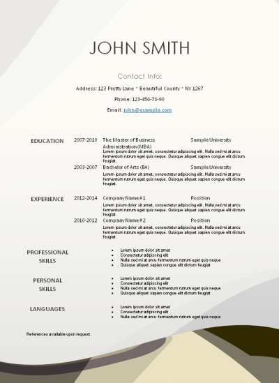 cv templates that stand out