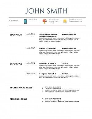 Basic resume template