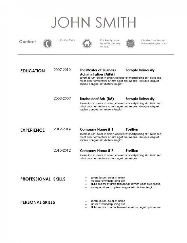 Simple Resume Template