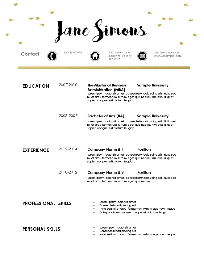 resume template 4