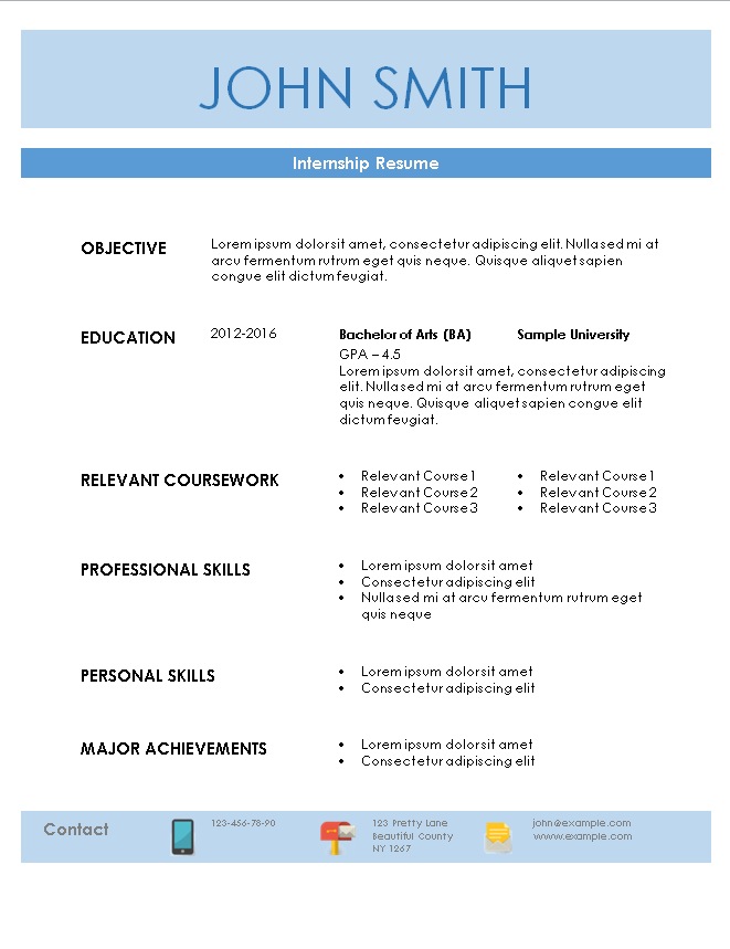 Resume Template No Work Experience from www.101resumetemplates.com